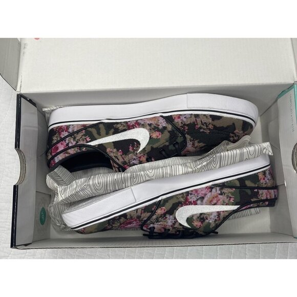 NWB Nike Zoom Stefan Janoski PR Floral Camo Sneakers 7.5 Multi-Color Skater - Picture 3 of 9